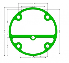 Garnitura cap compresor piston 95mm superior SPC0104