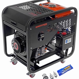 Generator electric monofazat diesel KraftDele KD169, 9 kW, 230V, priză 32A, AVR, pornire electrică și manuală - Img 6