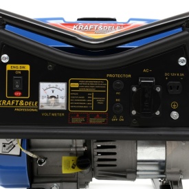 Generator electric monofazat pe benzină KraftDele KD140, 1500W, 230V și 12V, cu voltmetru, motor 4 timpi - Img 3
