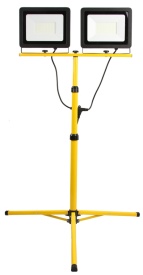 Lampă de lucru LED Mar-Pol 2x100W 230V cu stativ telescopic dublu, IP65, lumină 4000K pentru șantier, atelier și exterior - Img 6
