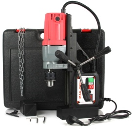 Mașină de găurit cu talpă magnetică 1200W MAR-POL M79220 – forță de prindere 13000N, mandrină 1.5-16mm, valiză transport inclusă - Img 5