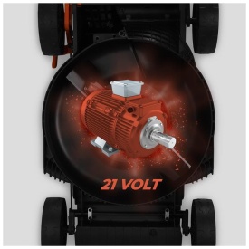 Mașină de tuns gazon pe acumulator KraftDele KD5550, 21V, baterie 4Ah, coș 32L, reglaj înălțime 25-65 mm - Img 5