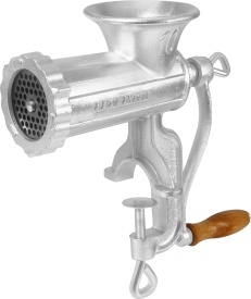Mașină manuală de tocat carne KraftDele KD4192, mărimea 10, cu site și pâlnii pentru cârnați