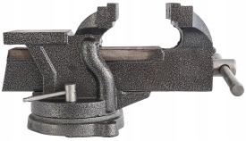 Menghină de banc rotativă cu nicovală 125 mm MaxRom, corp din fontă, pentru atelier mecanic și lucrări de fixare precise - Img 11