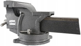 Menghină de banc rotativă cu nicovală 200 mm, corp din fontă, pentru atelier mecanic și lucrări de fixare precise, MaxRom - Img 3