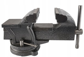 Menghină rotativă de banc cu nicovală 100 mm MaxRom, corp din fontă, fălci înlocuibile, deschidere maximă 100 mm - Img 4