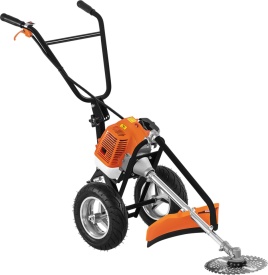 Motocoasă pe roți pe benzină KraftDele KD5188, 5,2 CP, cu cap fir, disc vidia și perie pentru curățarea rosturilor - Img 3