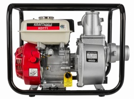 Motopompă 3” pentru apă KraftDele KD771 – 1000L/min, 6,5CP, 30m înălțime refulare, pompă benzină pentru apă curată și murdară