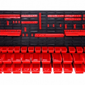 Panou modular de perete pentru atelier KraftDele KD11861, 170x78 cm, cu recipiente, suporturi și rafturi pentru organizare scule - Img 4