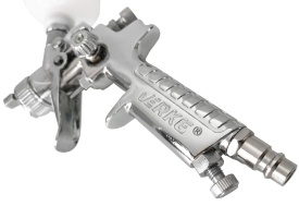 Pistol de vopsit pneumatic HVLP VERKE H-2000P 0,8 mm, rezervor superior 125 ml, pentru retușuri și finisaje precise - Img 3