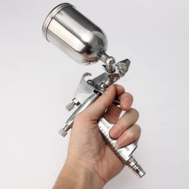 Pistol de vopsit pneumatic HVLP VERKE K-3, duză 0,5 mm, rezervor 200 ml, pentru finisaje și retușuri precise - Img 11