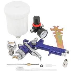 Pistol de vopsit pneumatic HVLP VERKE PREMIUM LINE cu 2 duze 1,4 mm și 1,7 mm, rezervor 600 ml - Img 10