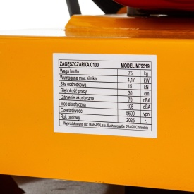 Placă compactoare 100kg MAR-POL C100 OHV M79519 – motor 4.17 CP, forță 15kN, adâncime 30cm, roți transport și mâner pliabil - Img 4