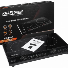 Plită cu inducție dublă KraftDele KD4167, 2000 W, 2 zone de gătire, panou tactil, 4 moduri de lucru și timer - Img 3