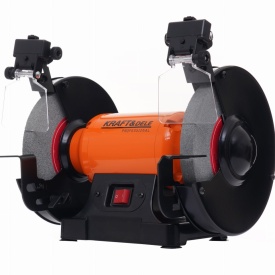 Polizor de banc KraftDele KD566, 1700W, cu 2 pietre abrazive 200x20x15,88 mm pentru ascuțire, șlefuire și curățare unelte - Img 2