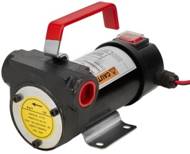 Pompa electrică 12V pentru transfer motorină și ulei KraftDele KD1159, portabilă, cu filtru extern și alimentare la acumulator