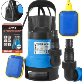 Pompă submersibilă pentru apă curată și ușor murdară VERKE QDP-400, 1 inch, cu plutitor automat, 0,40 kW, 4500 l/h - Img 9