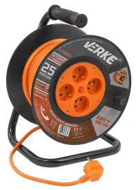 Prelungitor electric pe tambur 25 m cu 4 prize, cablu cupru 3x1 mm² și protecție termică MaxRom - Img 3