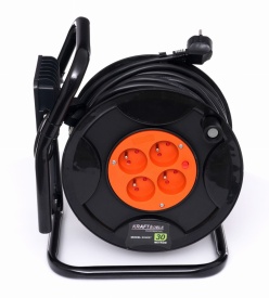 Prelungitor electric pe tambur KraftDele KD4037, 30 m, 4 prize 250V/6A, lampă LED 20W IP65 - Img 2