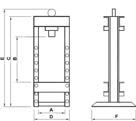 Presă hidraulică 12 tone MaxRom pentru atelier auto și producție, cu reglaj pe înălțime și 2 plăci incluse - Img 11