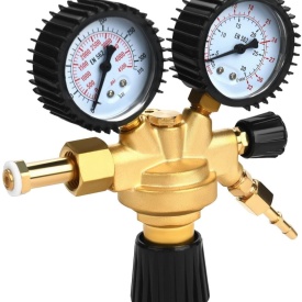 Reductor butelie AR/CO2 KraftDele KD1822 pentru sudură, cu manometre, reglaj precis și debit maxim 32 L/min - Img 4
