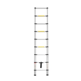Scară aluminiu KraftDele cu 8 trepte, înălțime de lucru 2,6 m, suportă până la 150 kg
