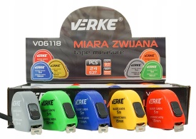 Set 24 rulete retractabile MaxRom 5 m x 18 mm, în culori diferite, cu bandă din oțel și protecție nylon - Img 4