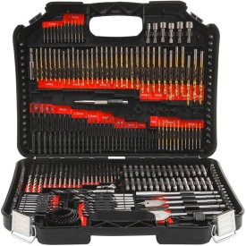 Set 246 piese de burghie și biți MaxRom în valiză, pentru lemn, metal și beton, cu accesorii complete de găurire și înșurubare - Img 3