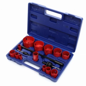 Set carote bimetalice HSS KraftDele KD10345, 17 piese, pentru metal, lemn, plastic și gips-carton, cu valiză - Img 4