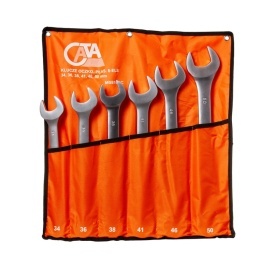 Set chei fixe inelare Mar-Pol 34-50 mm din otel CrV, 6 piese, cu husa textila rulabila