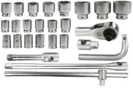 Set chei tubulare hexagonale Mar-Pol 3/4" și 1", 26 piese, 21-65 mm, pentru lucrări mecanice și service greu - Img 8