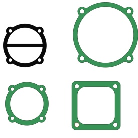 Set de 10 Garnituri pentru cap compresor de aer V 2x65mm+ 1x51mm 12.5bari Mod.0.36/1.25 (D) CH175 - Img 8