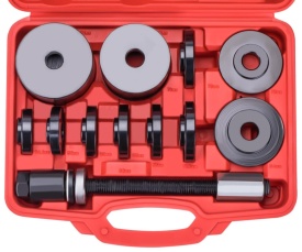 Set extractor cu șurub pentru butuci, rulmenți și bucșe KraftDele KD12517, 19 piese, cu adaptoare și valiză - Img 4