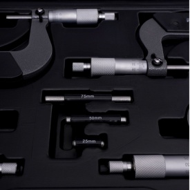 Set micrometre de exterior 0-100 mm KraftDele KD10443, 4 piese, precizie 0,01 mm, cu etaloane și valiză - Img 7