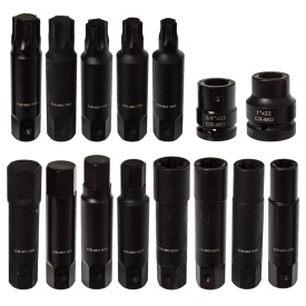 Set profesional de tubulare și biți de impact 3/4" și 1" Mar-Pol, cu adaptoare și valiză pentru service și atelier - Img 3