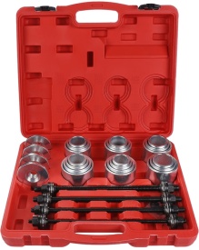Set profesional KraftDele KD12502 pentru extragerea și montarea bucșelor 34-82 mm, 28 piese
