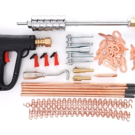 Set profesional pentru reparat îndoiturile caroseriei auto, 86 piese, pentru spotter, KraftDele KD10665