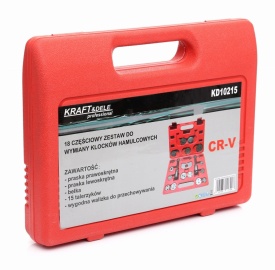 Set profesional pentru schimbarea plăcuțelor de frână 18 piese KraftDele KD10215 pentru atelier și întreținere auto - Img 10
