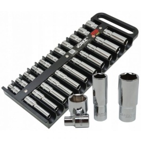 Set profesional tubulare scurte și lungi 1/2 inch, 22 piese, 10-24 mm, oțel CR-V, pentru service auto și garaj - Img 12
