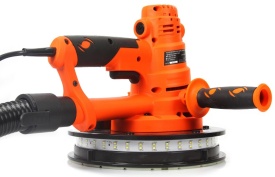 Șlefuitor pentru gips și tencuieli Mar-Pol M90202, disc 180 mm, LED 360°, reglaj turație, pornire lină și sistem de aspirare praf - Img 4