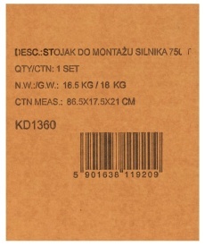 Stand motor și cutie de viteze KraftDele KD1360, 400 kg, cap rotativ 360°, pliabil, cu roți metalice - Img 12