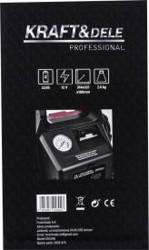 Starter auto multifuncțional 4 în 1 KraftDele KD5346, 12V, 22Ah, 1200A, cu compresor, lanternă LED și alimentare USB - Img 12