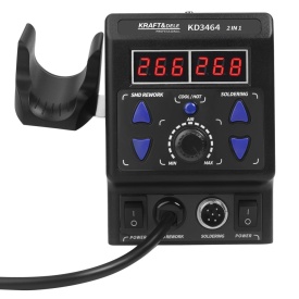 Stație de lipire și sudură plastic cu aer cald KraftDele KD3464, reglaj temperatură și debit, afișaj LED, set accesorii - Img 8
