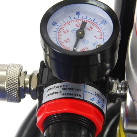 Stație pneumatică de gresare Mar-Pol 12L, pompă de gresare cu furtun 5 m și pistol rotativ pentru utilaje și echipamente cu niplu M78059 - Img 6