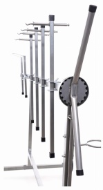 Stativ profesional pentru vopsitorie Kraft&Dele KD349 – Rotativ 360°, 6 Brațe de fixare, Mobil, Lungime 200 cm - Img 11