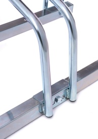 Stativ suport biciclete KraftDele KD650 pentru 3 locuri, din oțel, montaj pe pardoseală, pentru garaj, curte și spații publice - Img 7