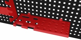 Tablă metalică perforată pentru scule KraftDele KD11897, 112x45 cm, cu 32 accesorii pentru organizare atelier și garaj - Img 9