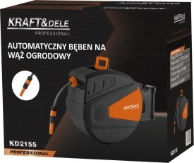 Tambur automat furtun grădină 40m + 2m KraftDele KD2155 – 1/2”, montaj perete, blocare lungime, retragere controlată - Img 12
