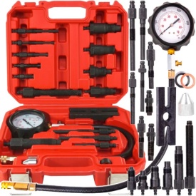 Tester compresie motor diesel 16 piese MaxRom, 0-70 bar, cu adaptoare pentru bujii incandescente și injectoare, valiză inclusă - Img 8