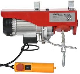 Troliu electric cu cablu KraftDele KD1524, capacitate 125/250 kg, ridicare 12 m, motor 550W pentru atelier și șantier - Img 5